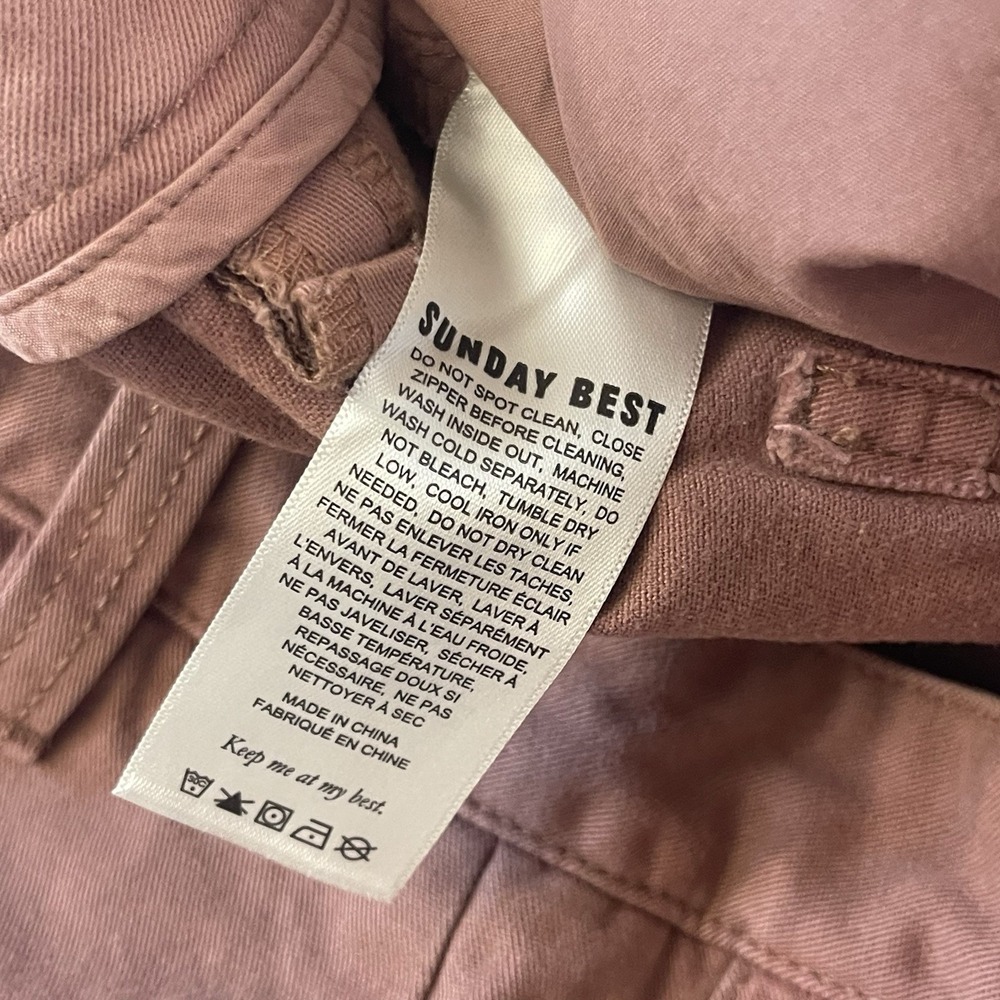 Sunday Best Jaden Pants In Salmon Summer Size‎ 8 100% Organic Cotton Inseam 29" - Picture 8 of 11